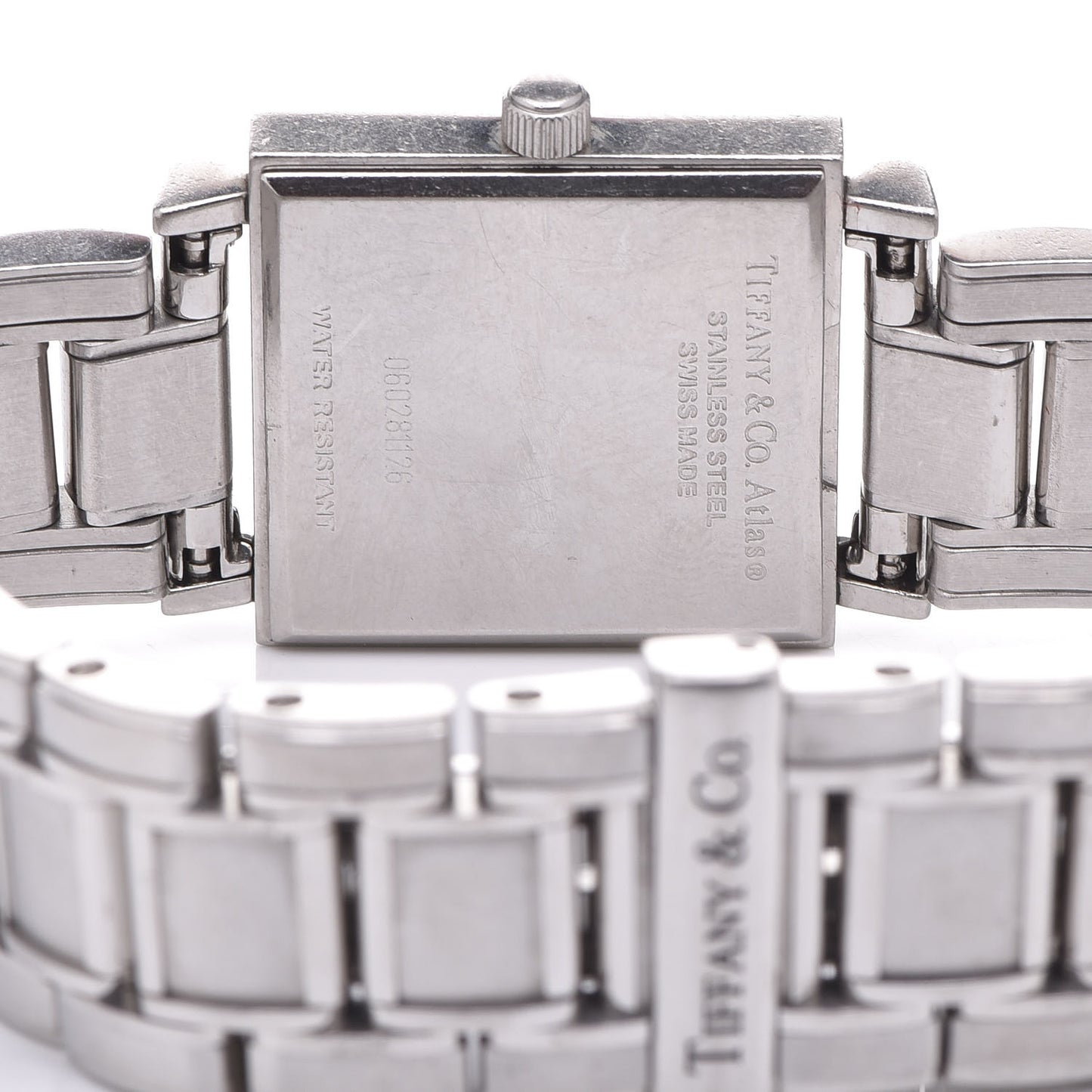 Stainless Steel 23mm Atlas Square Quartz Watch Black