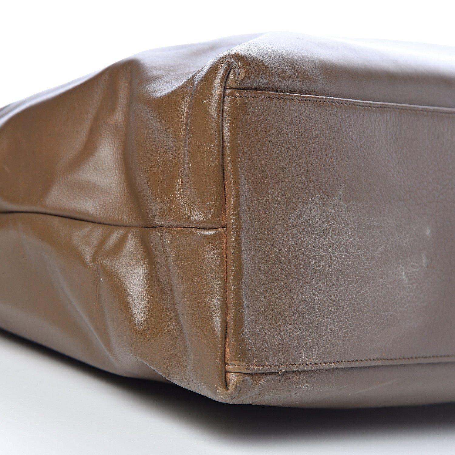 Chanel Lambskin Quilted Shopping Tote Brown 17 of 27