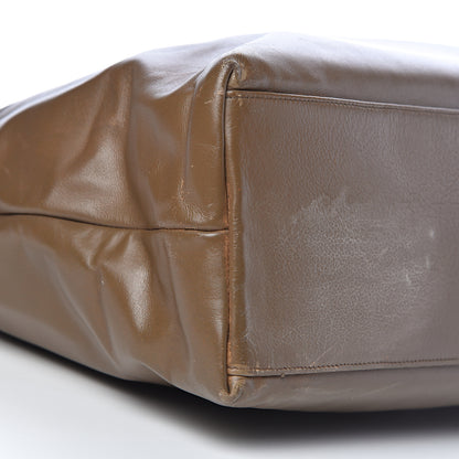 Chanel Lambskin Quilted Shopping Tote Brown 17 of 27