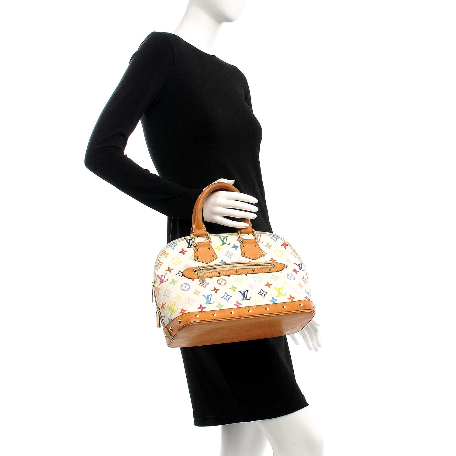 Louis Vuitton Monogram Multicolor Alma White 2 of 8