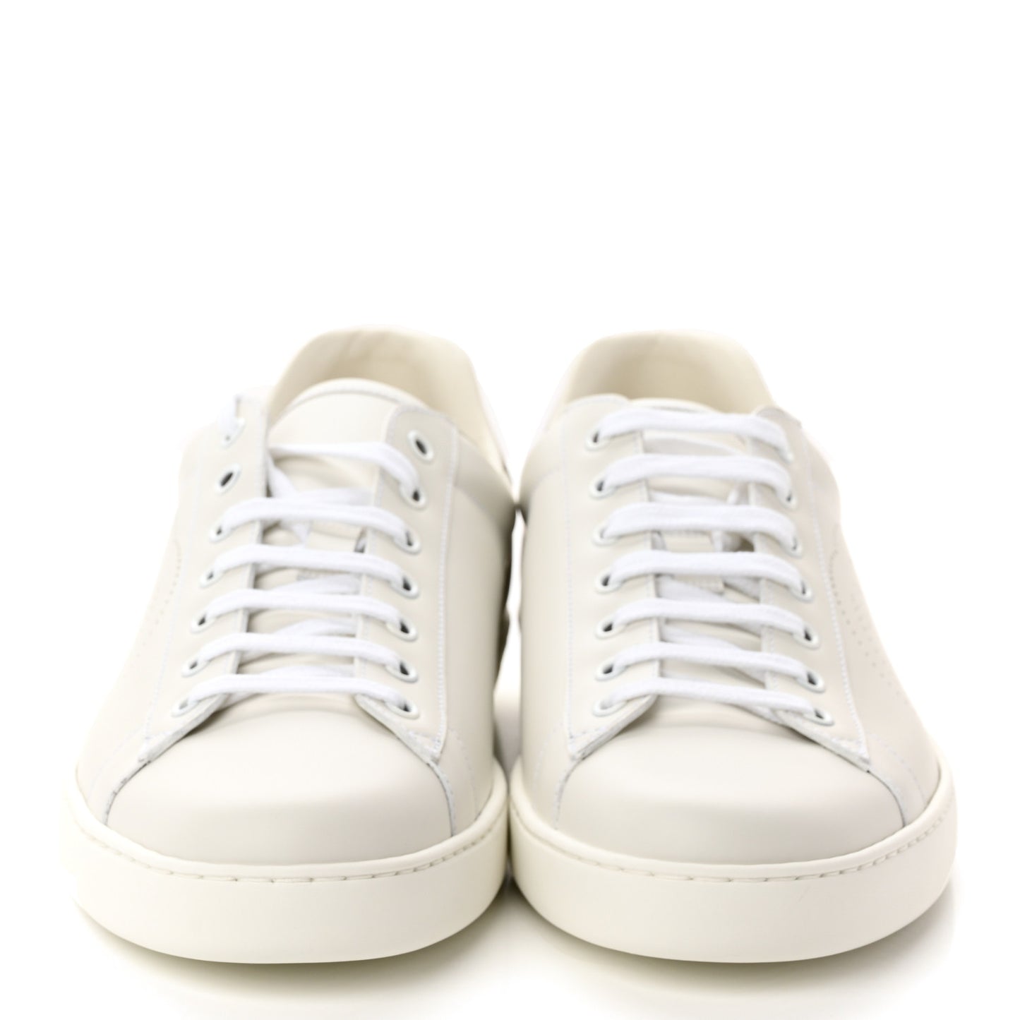 Calfskin Interlocking G Perforated Mens Ace Sneakers 11 White Grey Sky
