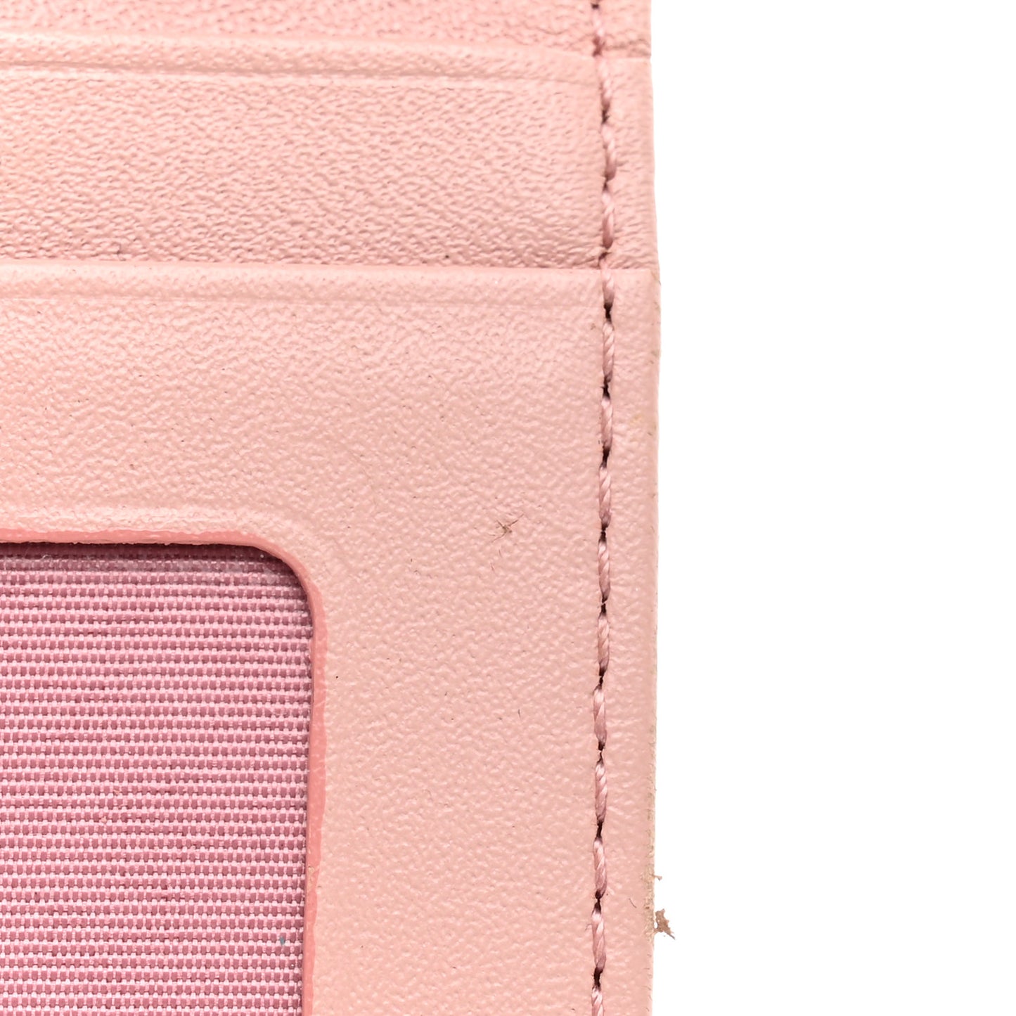 Grained Calfskin Mina Mini Wallet Pink Blush