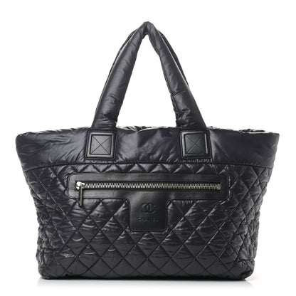 Chanel Nylon Quilted Large Coco Cocoon Tote Black 1 of 10