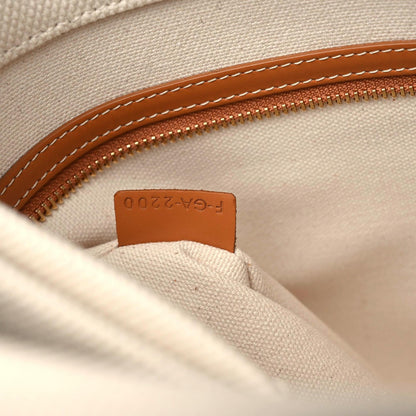 Celine Canvas Calfskin Horizontal Cabas Natural Tan 7 of 14
