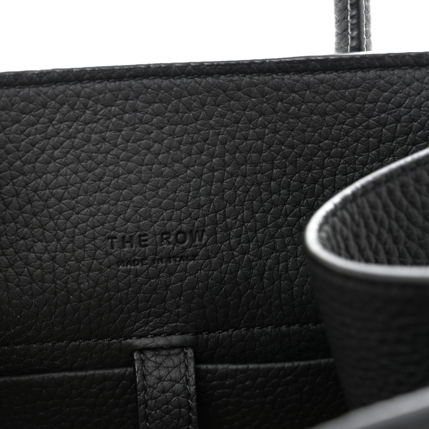 The Row Grained Calfskin Soft Margaux 10 Bag Black 6 of 12