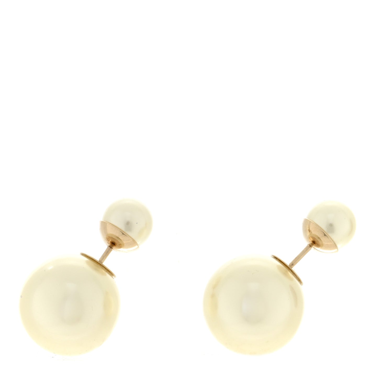 CHRISTIAN DIOR Pearl Mise En Dior Tribal Earrings Gold