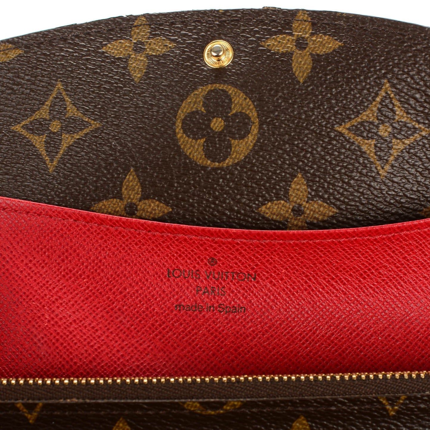 Monogram Emilie Wallet Red