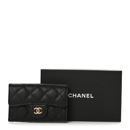 Chanel Caviar Quilted Flap Card Holder Wallet Black 11 of 11