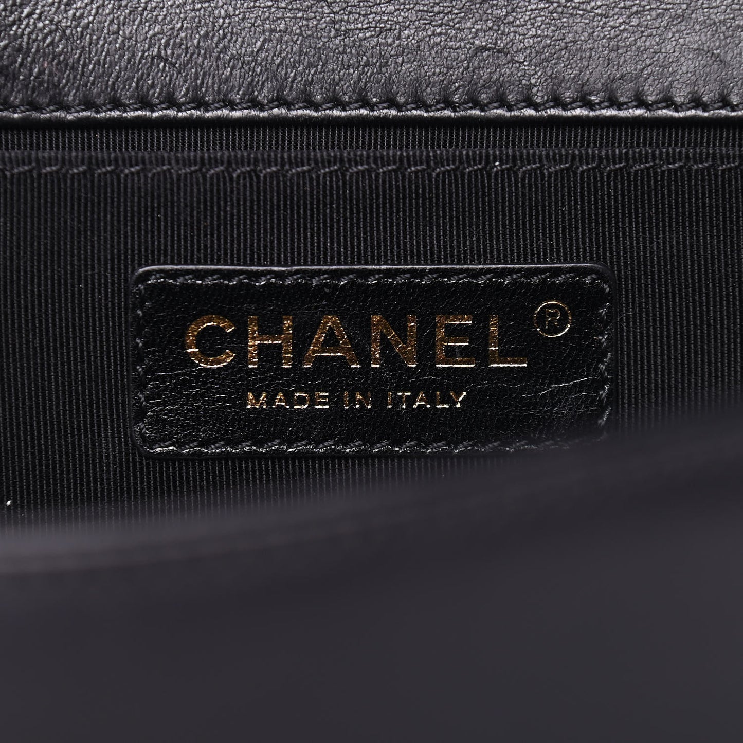 Lambskin Quilted Medium Boy Flap Black