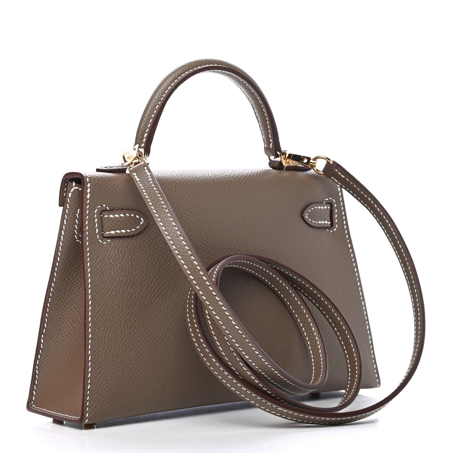 Epsom Mini Kelly Sellier 20 Etoupe
