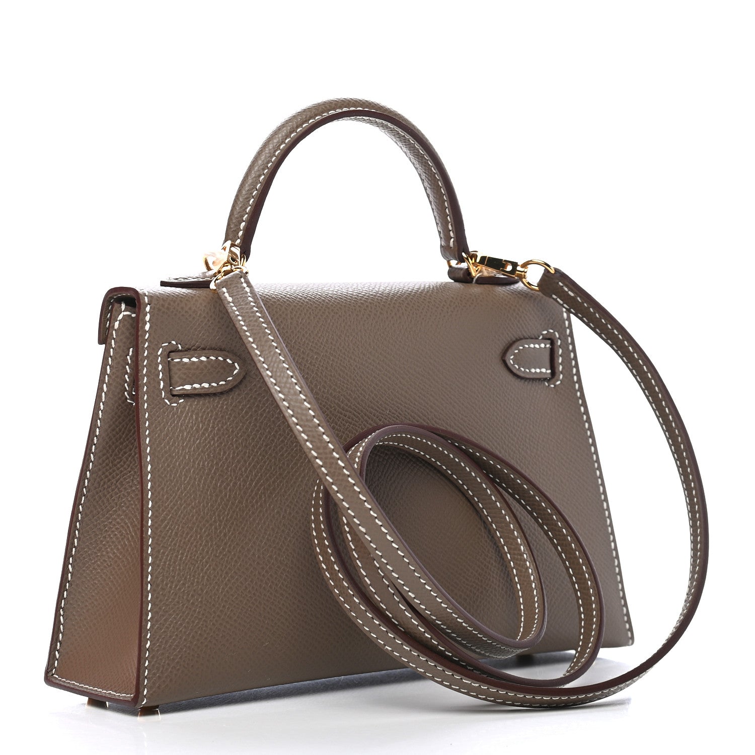 Hermes Epsom Mini Kelly Sellier 20 Etoupe 3 of 9