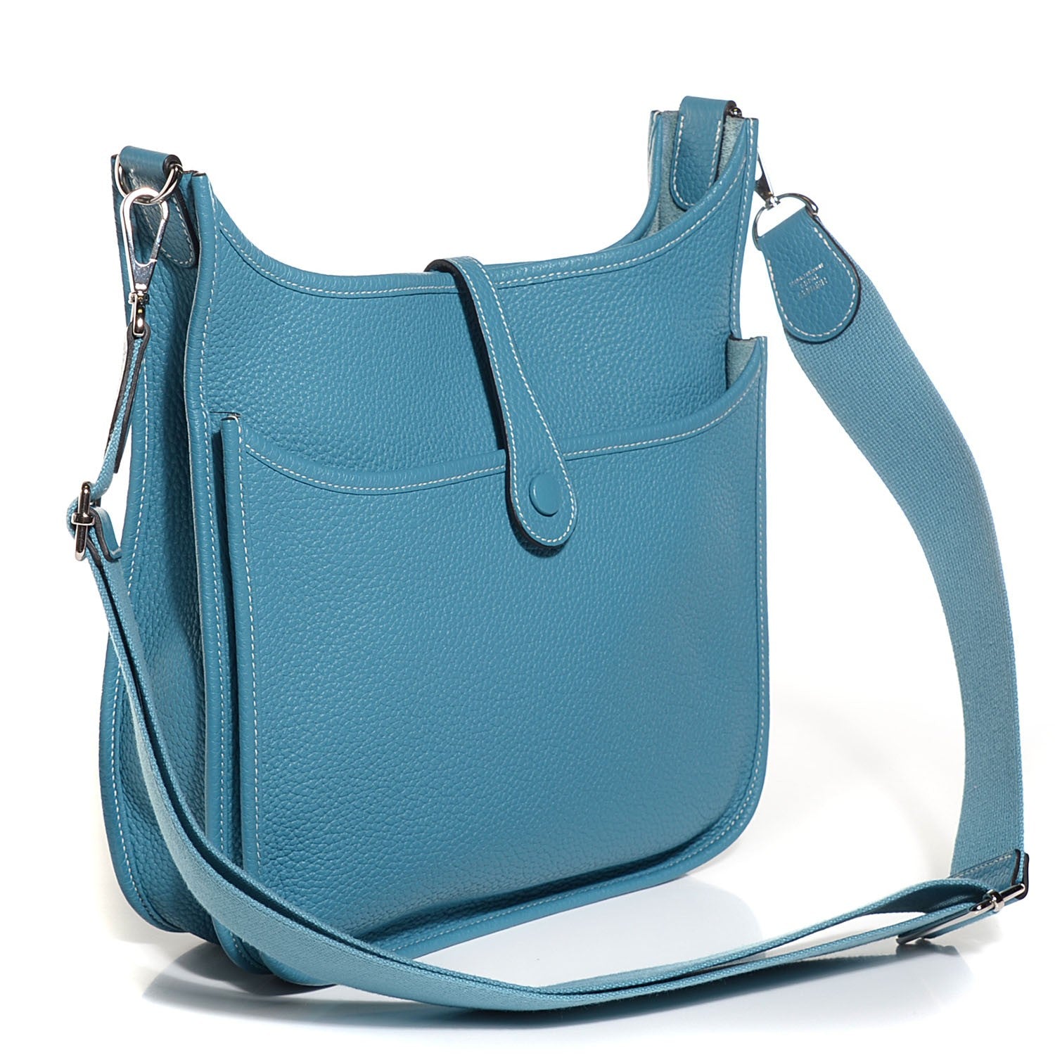Hermes Taurillon Clemence Evelyne III PM Blue Jean 3 of 16
