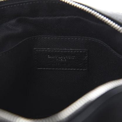 Saint Laurent Raffia Calfskin Monogram Lou Camera Bag Black 7 of 8