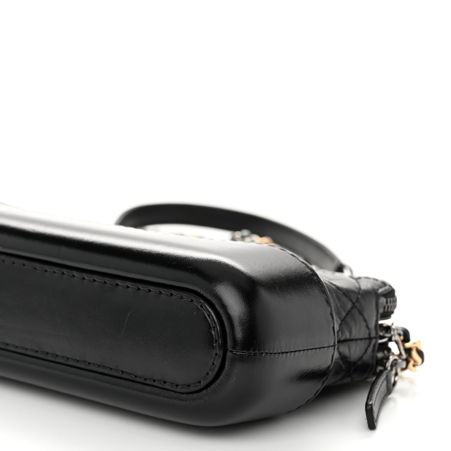 Chanel Aged Calfskin Quilted Small Gabrielle Clutch With Chain Black 11 of 11