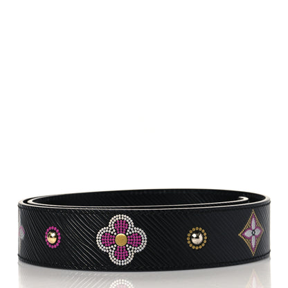 Louis Vuitton Epi Bead Embroidery Print Bandouliere Shoulder Strap Black 3 of 7