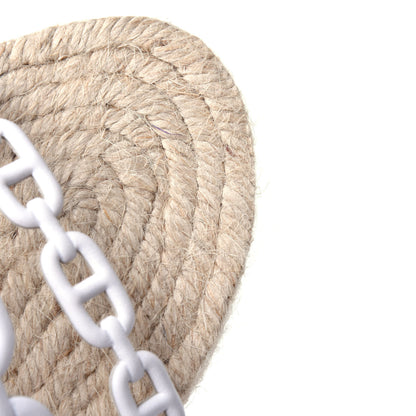 Hermes Nappa Ancone Espadrille Sandals 37 White Naturel 10 of 13