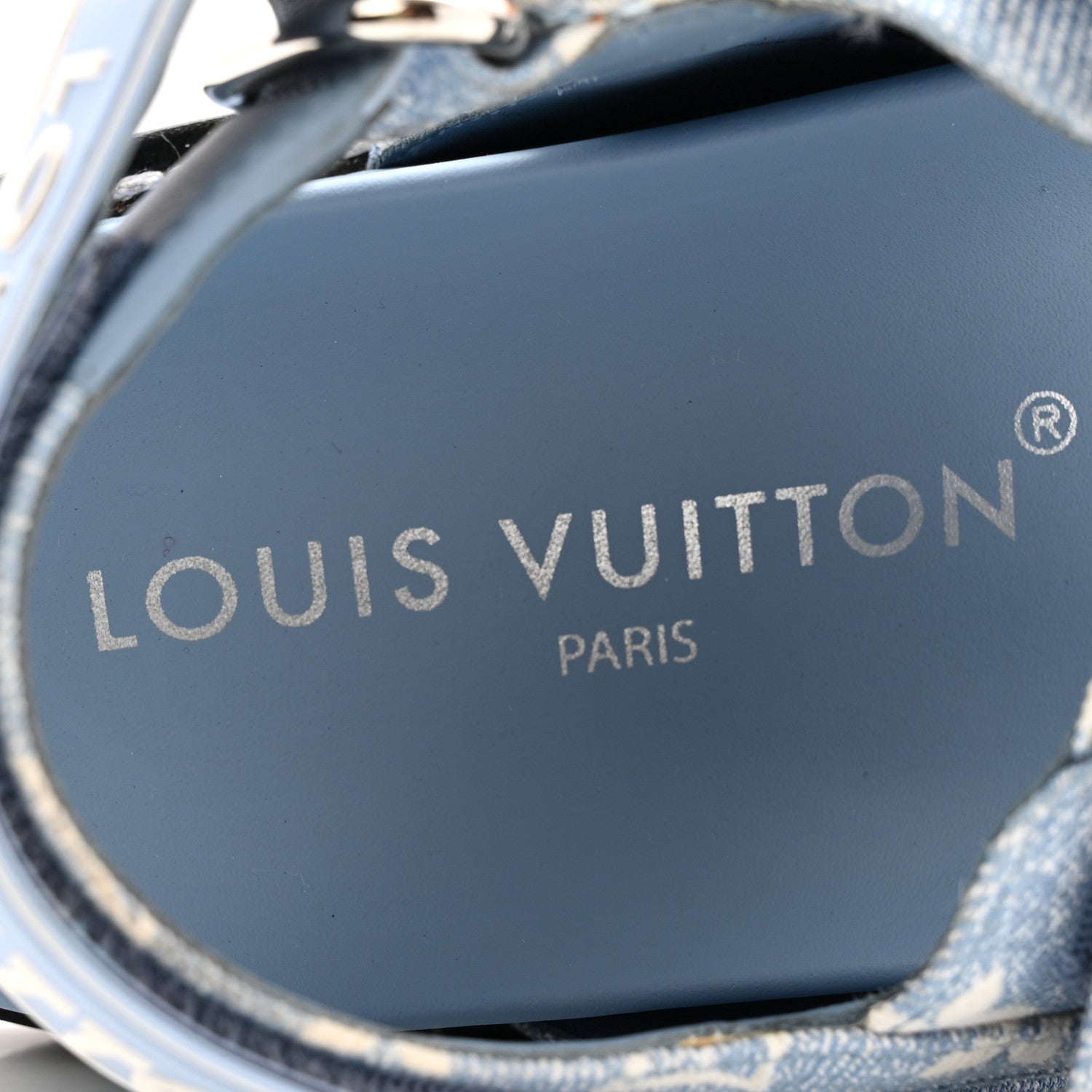 Louis Vuitton Monogram Denim Paseo Flat Comfort Sandals 38 Light Blue 7 of 12