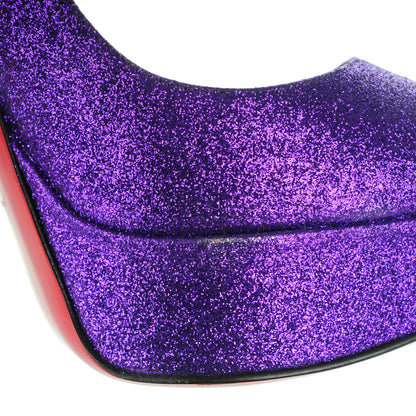 Christian Louboutin Glitter Bambou 140 Pumps 35.5 Purple 13 of 13