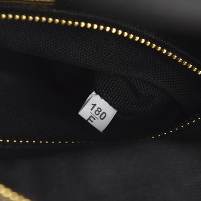 Prada Wicker Canvas Shoulder Bag Black 6 of 9