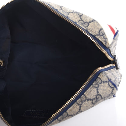 Gucci GG Plus Monogram Sloaney Union Jack British Flag Cosmetic Case Blue 5 of 8