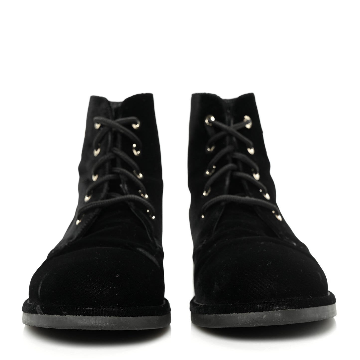 Velvet CC Lace Up Boots 39 Black