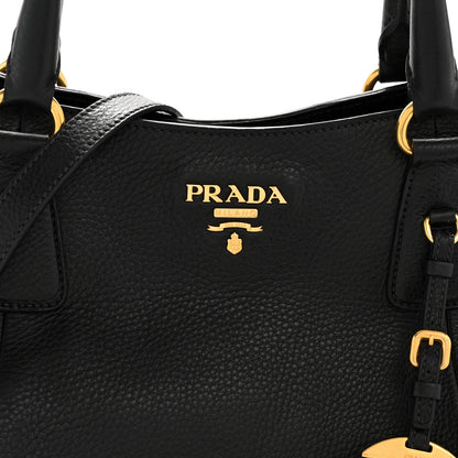 Prada Vitello Daino Shoulder Bag Black 9 of 14