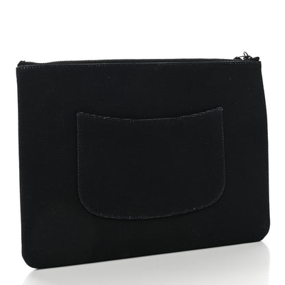 Chanel Canvas La Pausa Cosmetic Case Black 3 of 7
