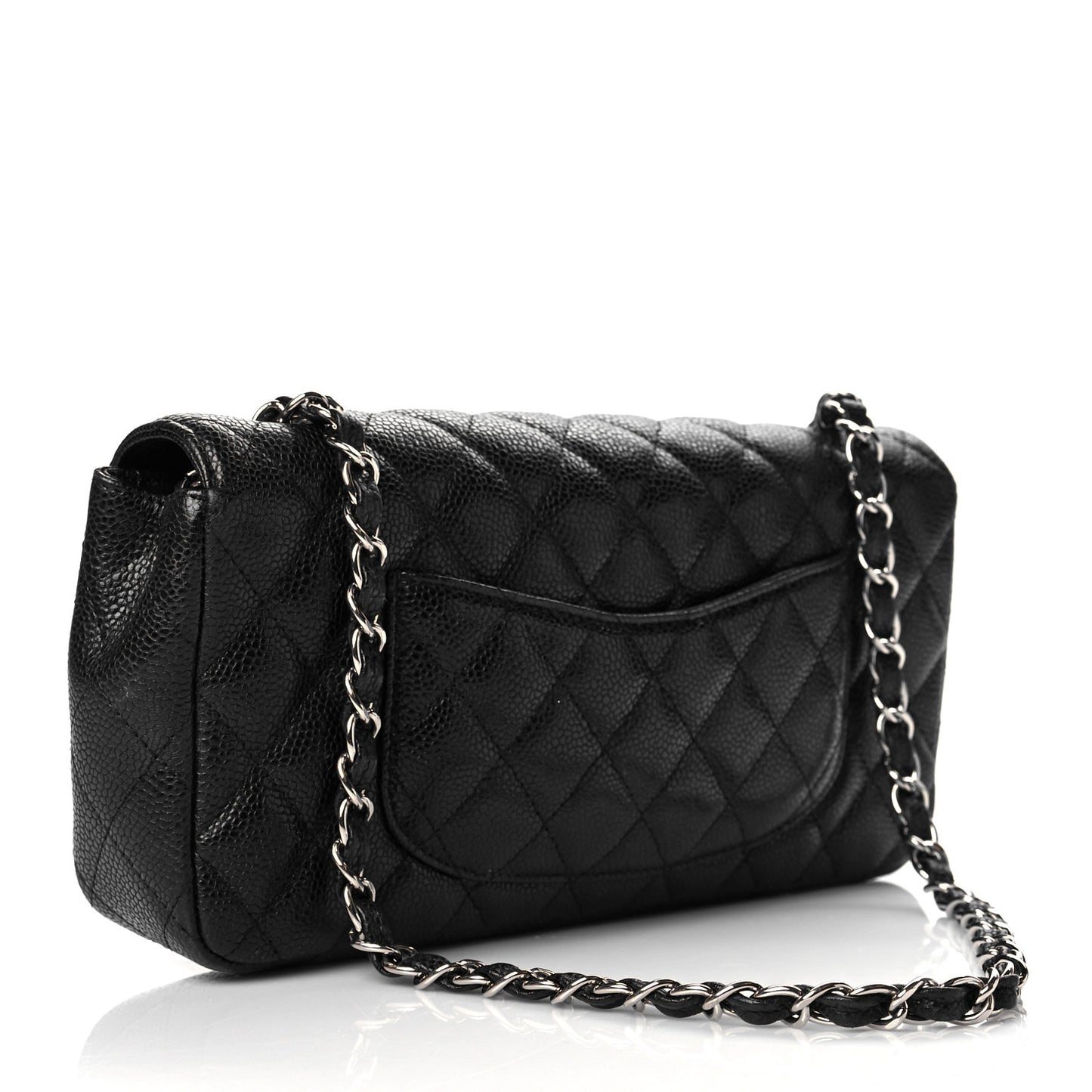 Caviar Quilted East West Flap Black