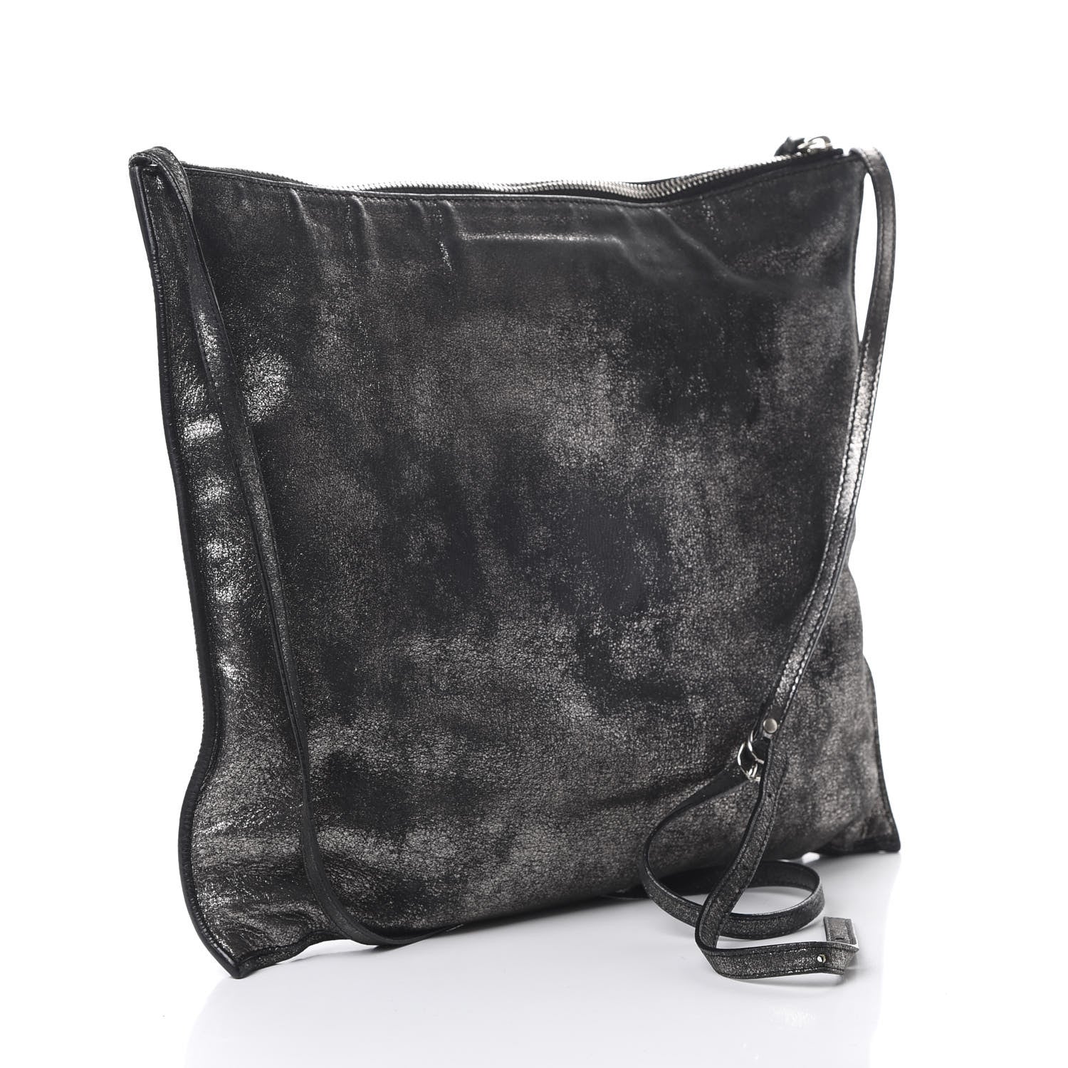 Balenciaga Metallic Calfskin Milkyway Ligne Papier Messenger Black 2 of 11