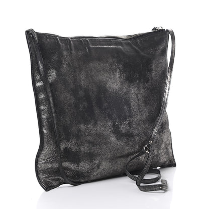 Balenciaga Metallic Calfskin Milkyway Ligne Papier Messenger Black 2 of 11