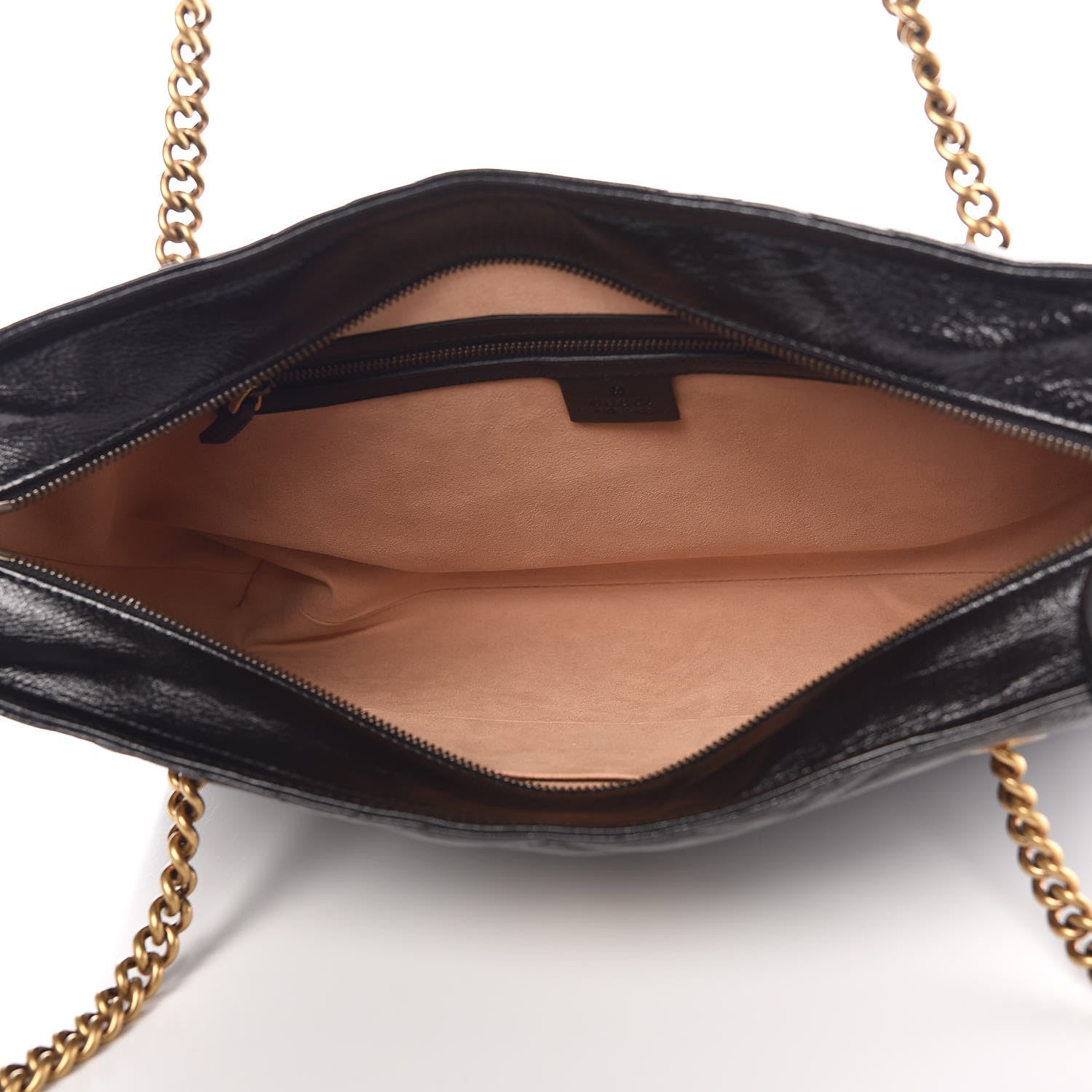 Gucci Vintage Calfskin Matelasse Medium GG Marmont Slim Tote Black 5 of 8