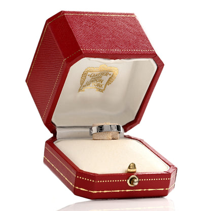 Cartier 18K White Gold 3.5mm LOVE Wedding Band Ring 49 5 5 of 5