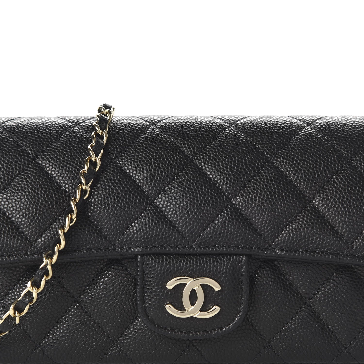Chanel Caviar Quilted Glasses Case With Chain Black 11 of 12