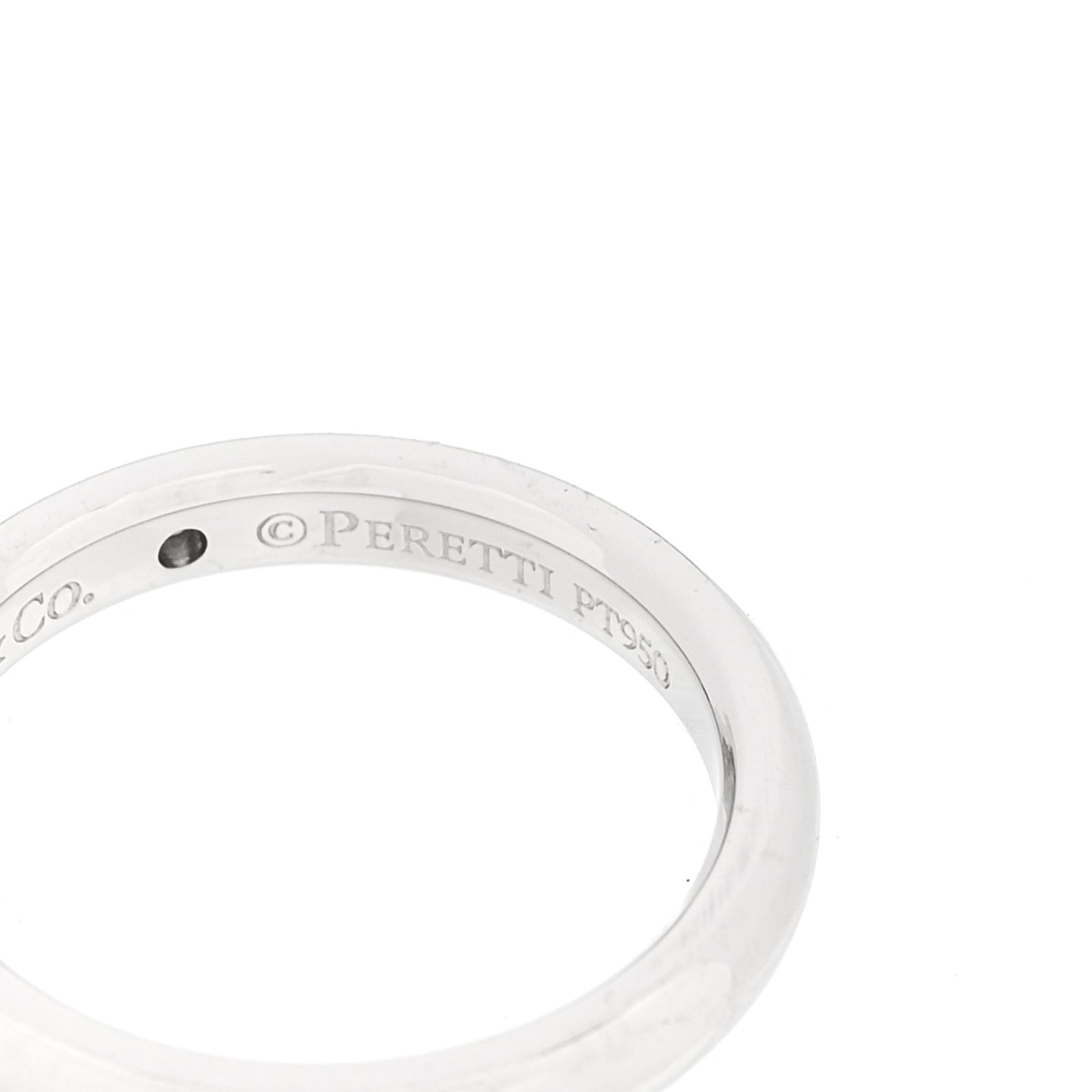 Platinum Diamond Elsa Peretti Band Ring 48 4.5
