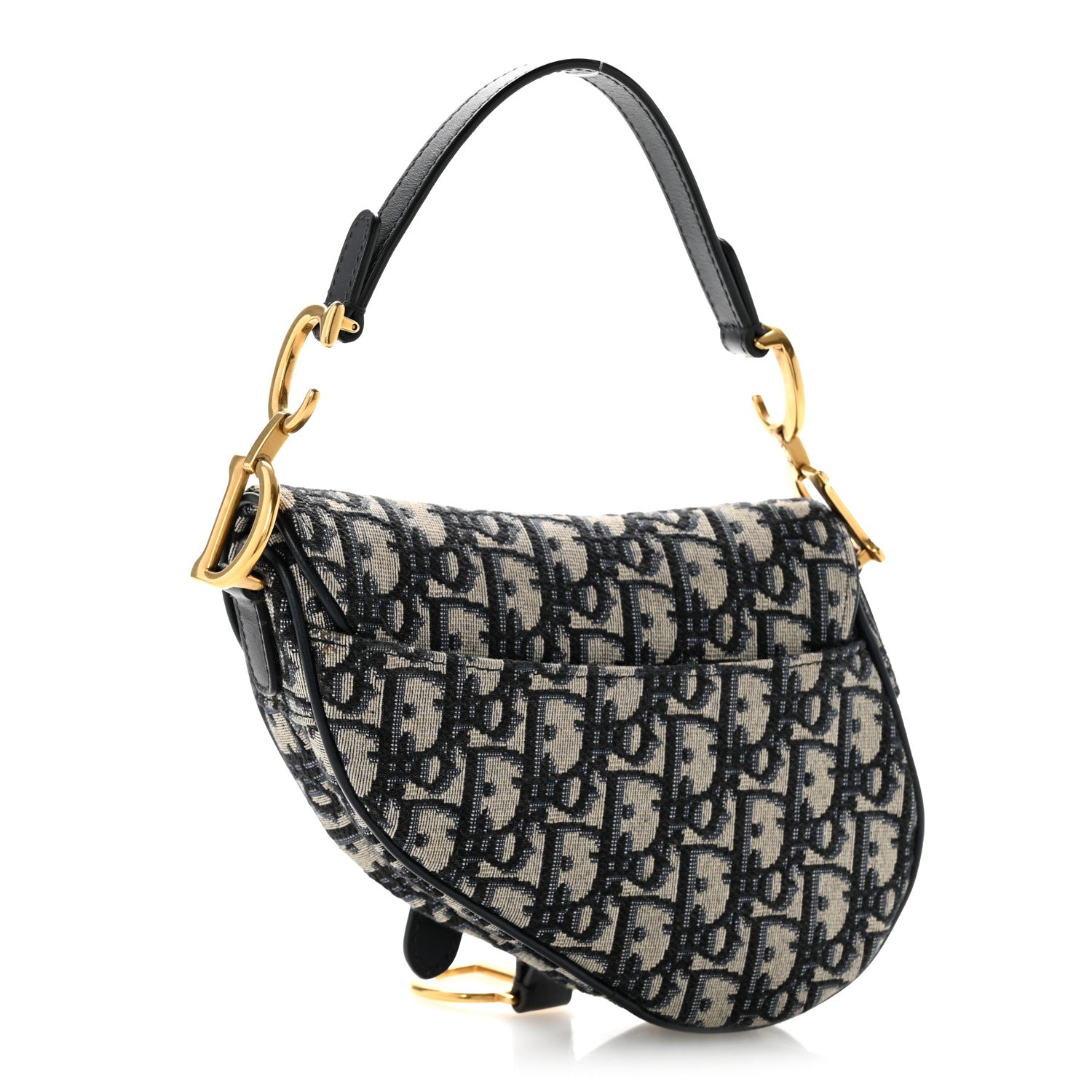 Christian Dior Oblique Mini Saddle Bag Blue 3 of 13