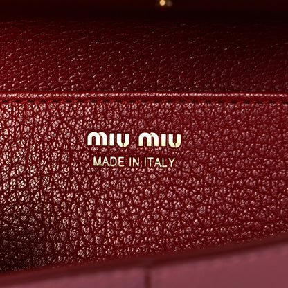 Miu Miu Goatskin Madras Love Envelope Wallet Rosa 9 of 16