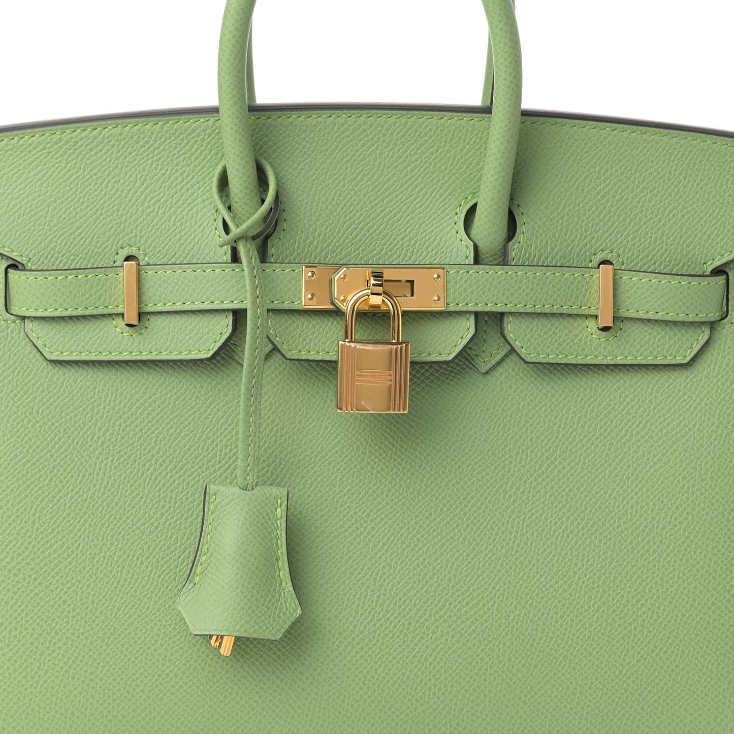 Epsom Birkin Sellier 25 Vert Criquet