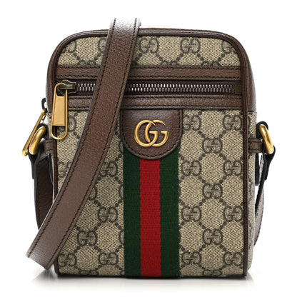Gucci GG Supreme Monogram Web Mini Ophidia Messenger Brown 1 of 11