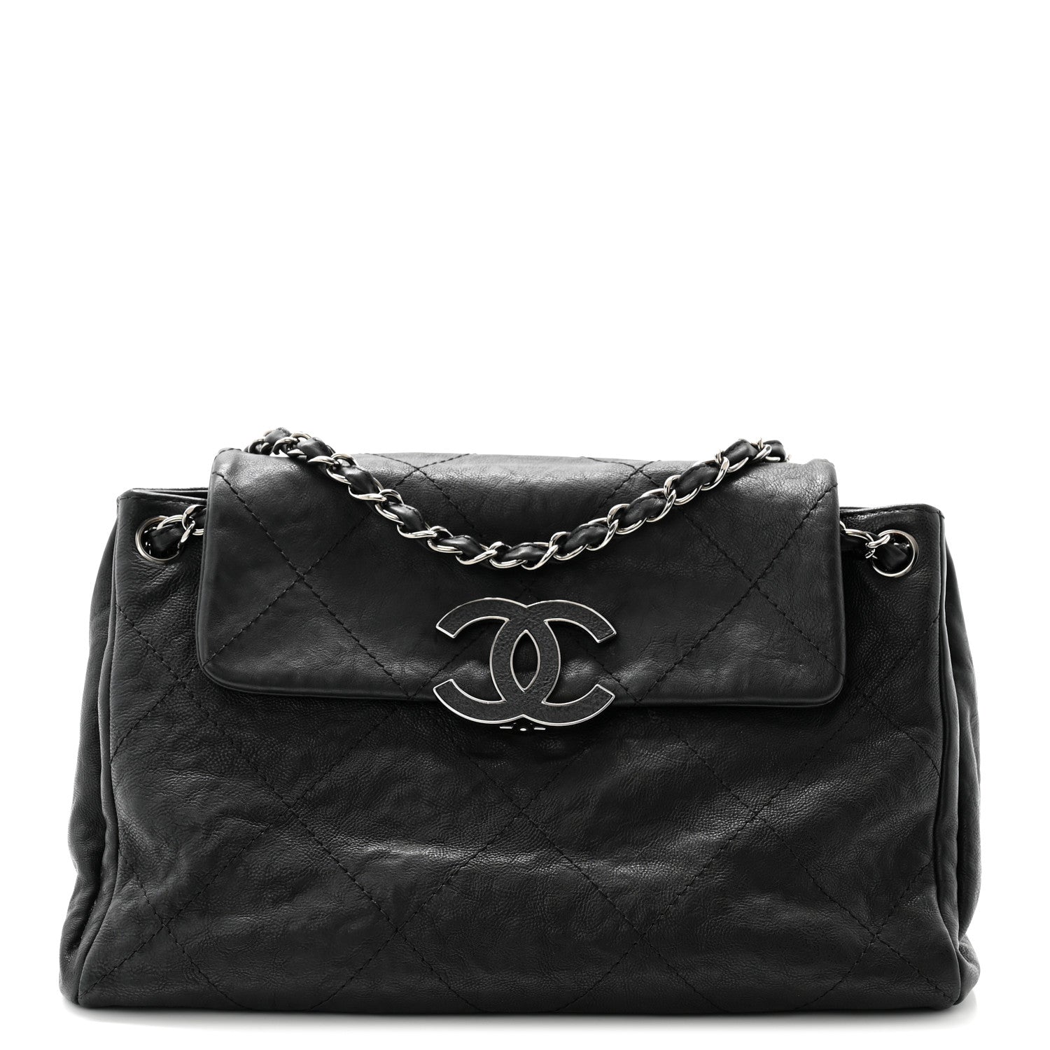Chanel Calfskin Quilted Large Hamptons Flap Black 1 of 11