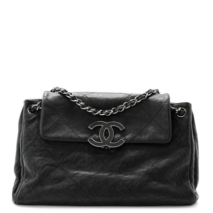 Chanel Calfskin Quilted Large Hamptons Flap Black 1 of 11