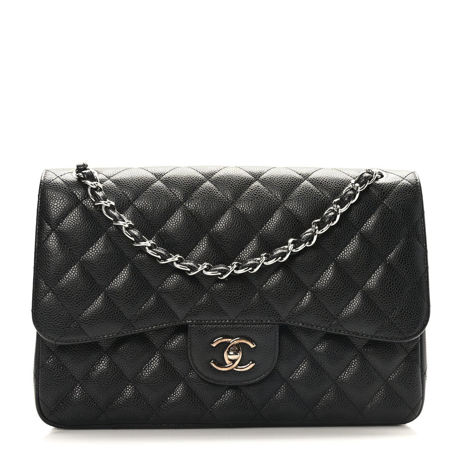 Chanel Caviar Quilted Jumbo Double Flap Black 1 of 9