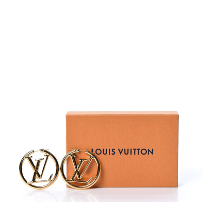 Louis Vuitton Metal Louise Hoop Earrings Gold 5 of 5