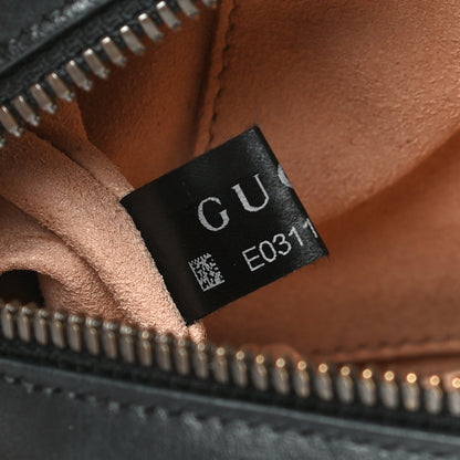 Gucci Calfskin Matelasse Small GG Marmont Chain Shoulder Bag Black 8 of 12