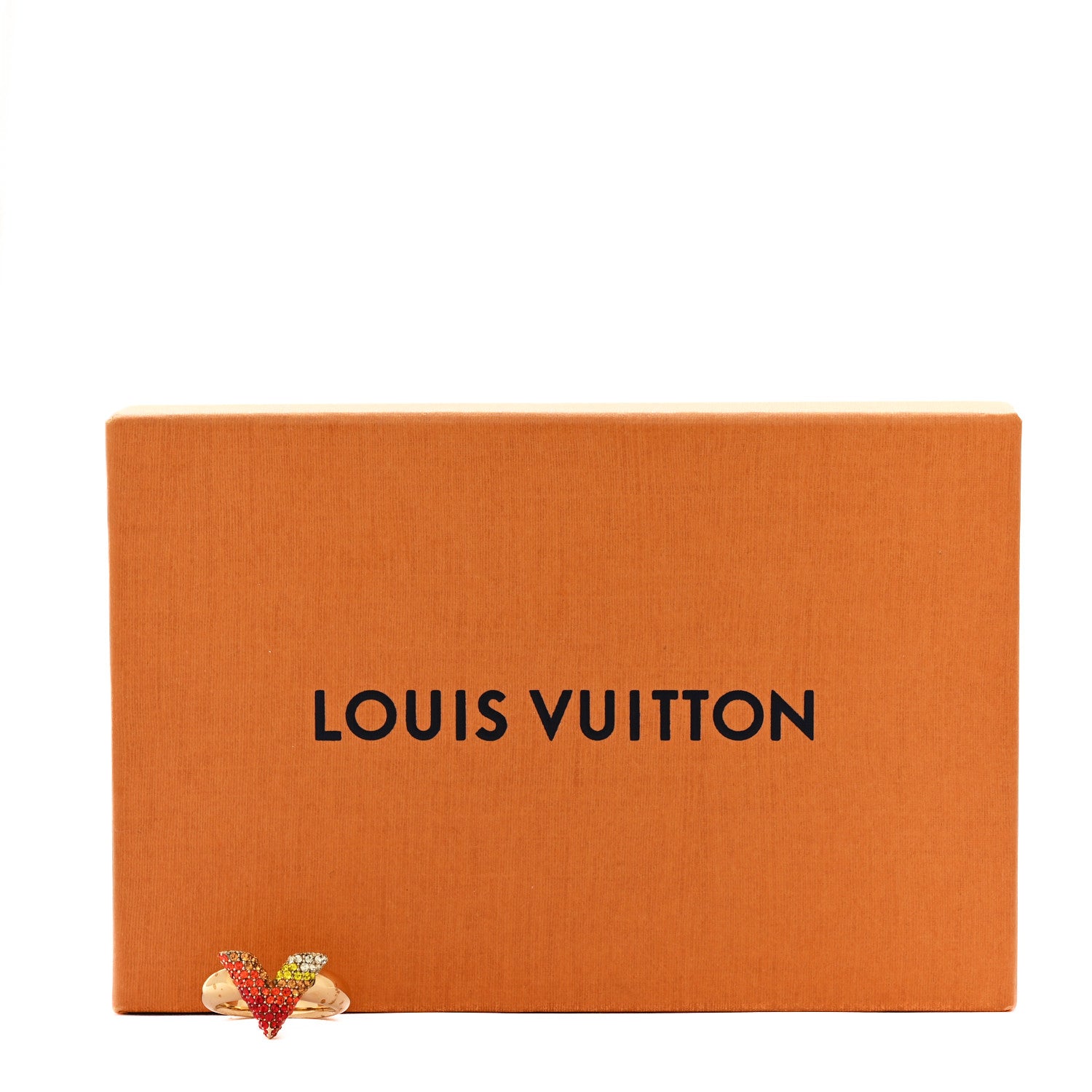 Louis Vuitton Crystal Essential V Strass Ring M 6.25 Multicolor Gold 6 of 6