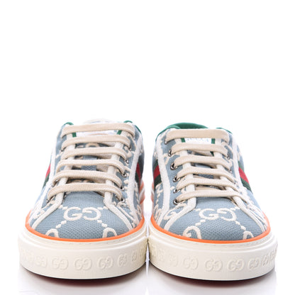 Gucci Cotton GG Monogram Web Womens 1977 Tennis Sneakers 40 Philod Ivory Mystic White 2 of 7