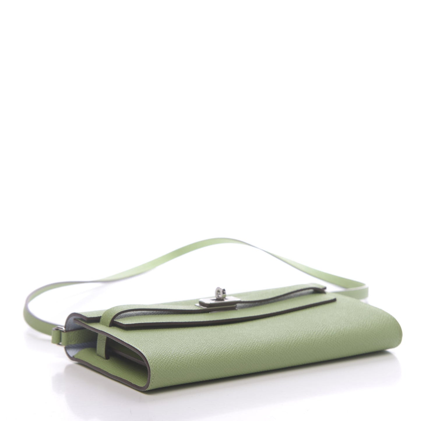 Epsom Verso Kelly Wallet To Go Vert Criquet Bleu Brume