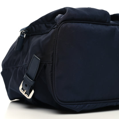 Prada Tessuto Nylon Saffiano Vela Medium Backpack Baltico 8 of 9