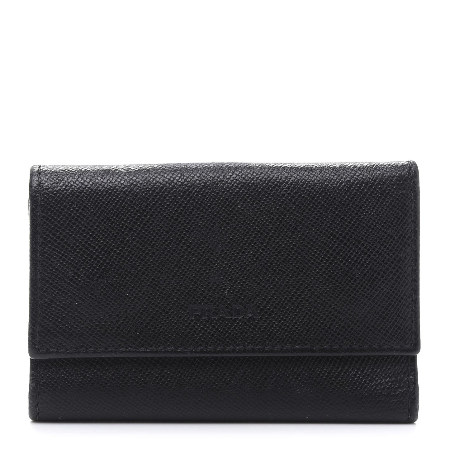 Saffiano 6 Key Holder Black