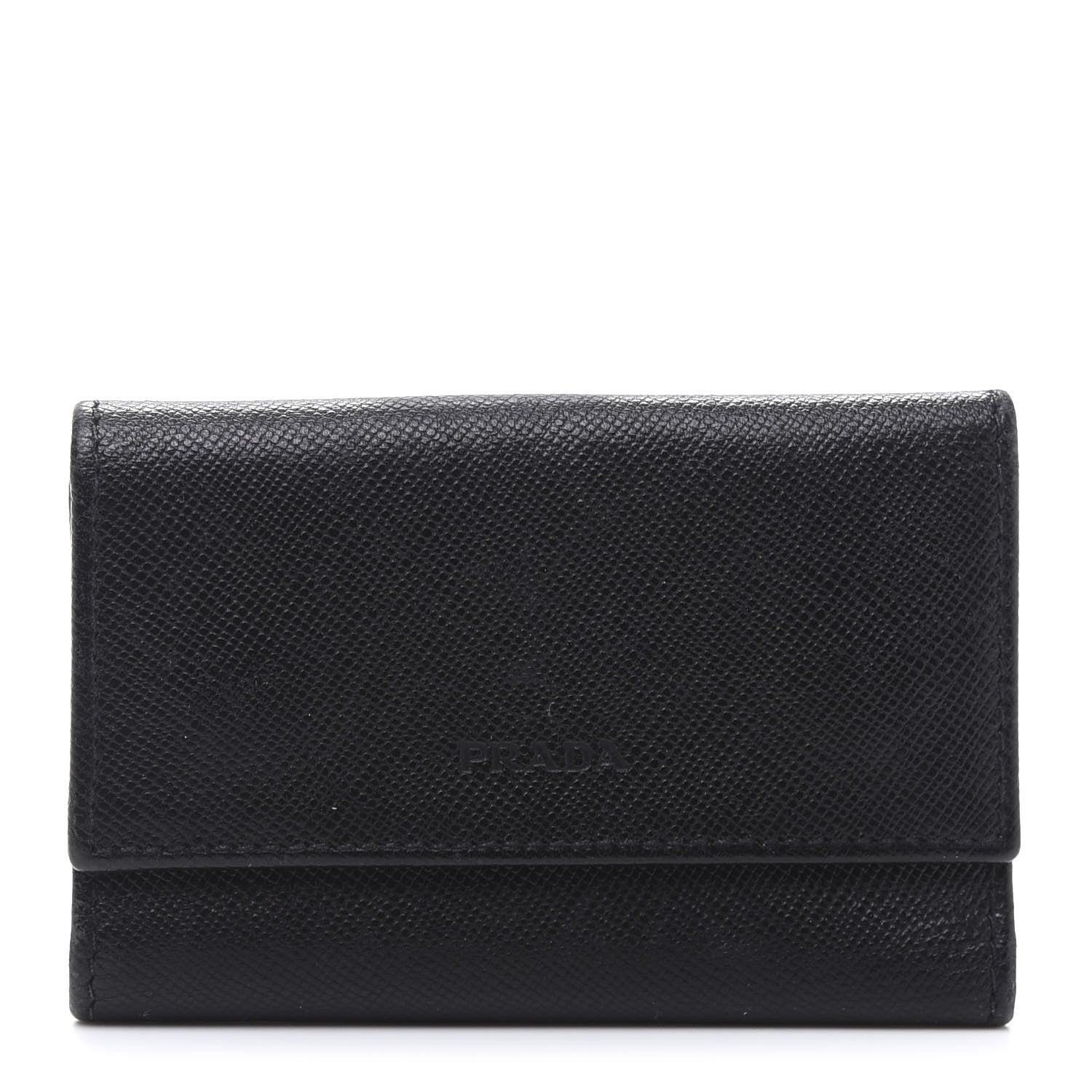 Prada Saffiano 6 Key Holder Black 1 of 10
