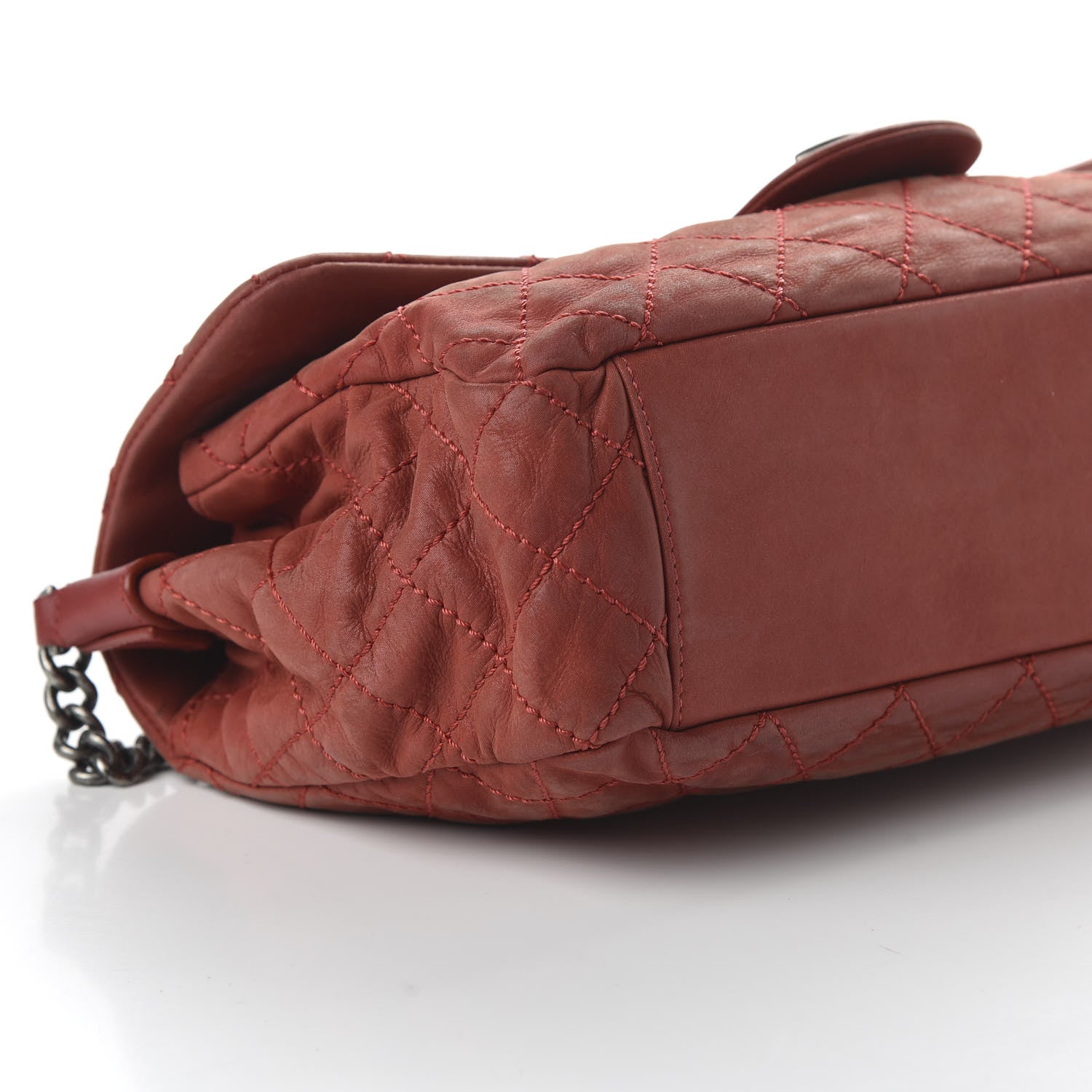 Chanel Iridescent Calfskin Large Coco Daily Flap Red 6 of 11